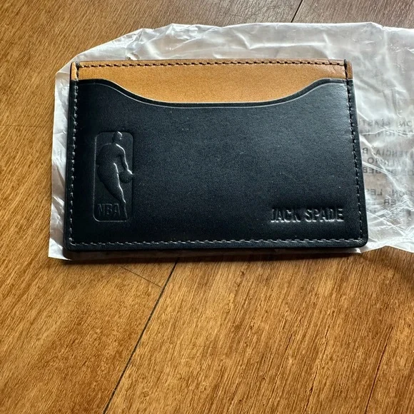 Jack Spade Black and Tan Card Holder - Picture 1 of 3